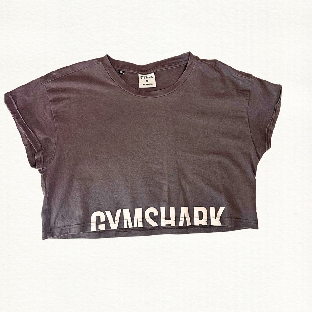 Gymshark Charcoal Cropped Tee